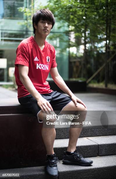 Koki Ogawa of Japan poses for a picture during the FIFA U-20 World Cup Korea Republic at Ramada Hotel on May 23, 2017 in Suwon, South Korea.