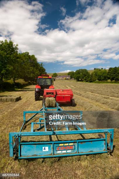 Haytime in Upper Teesdale with a Zetor Proxima 75 tractor and flat 8 bale system.