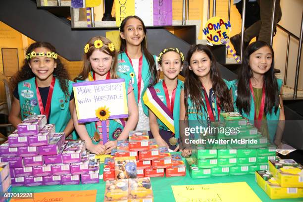 Girl Scouts attend the 2017 Lilly Awards at Playwrights Horizons on May 22, 2017 in New York City.