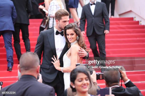 Kevin Trapp and Izabel Goulart attend "The Killing Of A Sacred Deer" premiere during the 70th annual Cannes Film Festival at Palais des Festivals on...