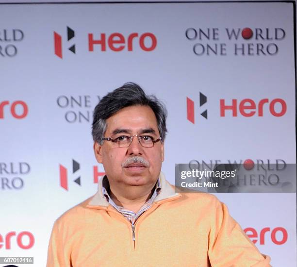 Pawan Munjal, CEO & MD, Hero MotoCorp Ltd, at the launch of hero bikes at Oberoi in New Delhi.