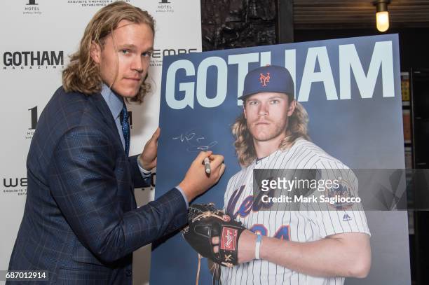 New York Mets Pitcher Noah Syndergaard attends Gotham Magazine's Celebration of it's Late Spring Issue with Noah Syndergaard at 1 Hotel Brooklyn...
