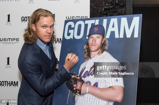 New York Mets Pitcher Noah Syndergaard attends Gotham Magazine's Celebration of it's Late Spring Issue with Noah Syndergaard at 1 Hotel Brooklyn...