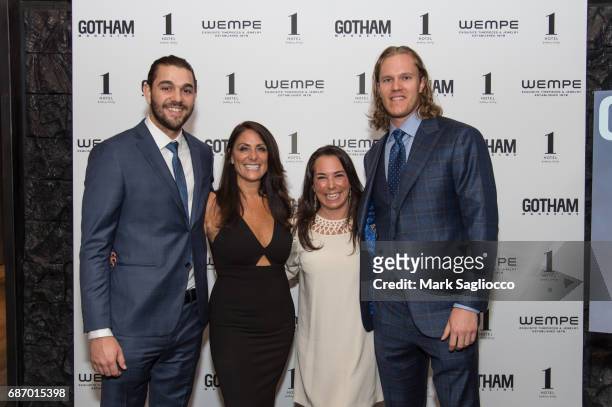 New York Mets Player Robert Gsellman, Publisher Lynn Scotti Kassar, Editor-in-Chief Samantha Yanks and New York Mets Pitcher Noah Syndergaard attend...