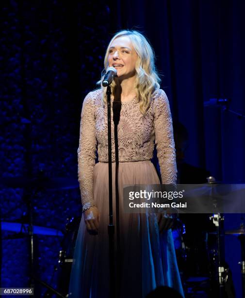 Actress Rachel Bay Jones performs during the Manhattan Theatre Club Spring Gala 2017 at Cipriani 42nd Street on May 22, 2017 in New York City.