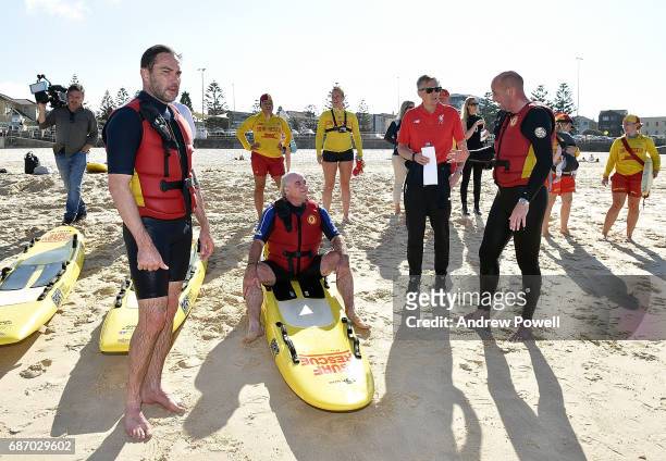 Jason McAteer, Gary McAllister and Craig Johnston legends of Liverpool during a visit to Bondi Beach on May 23, 2017 in Sydney, Australia.