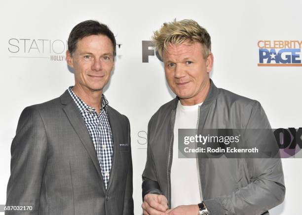 President of TV Guide Magazine Paul Turcotte and Celebrity Chef Gordon Ramsay attends "The F Word" celebration at Station Hollywood at W Hollywood...