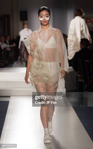 Model walks the runway during the 69th Annual Parsons Benefit at Pier 60 on May 22, 2017 in New York City.