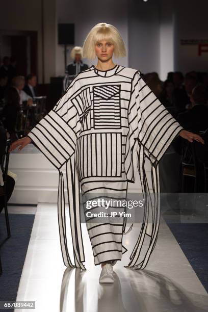 Model walks the runway during the 69th Annual Parsons Benefit at Pier 60 on May 22, 2017 in New York City.