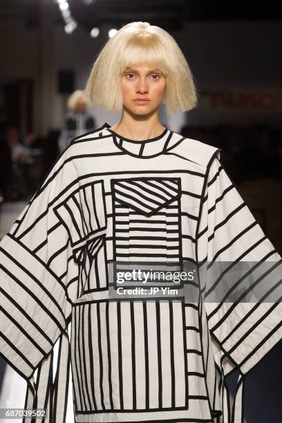 Model walks the runway during the 69th Annual Parsons Benefit at Pier 60 on May 22, 2017 in New York City.