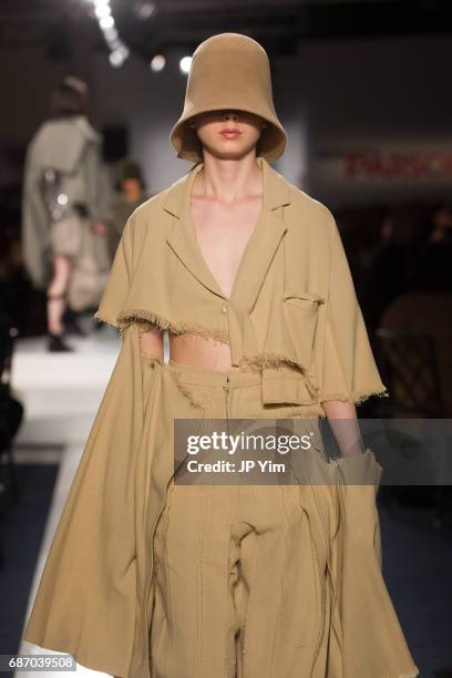 Model walks the runway during the 69th Annual Parsons Benefit at Pier 60 on May 22, 2017 in New York City.