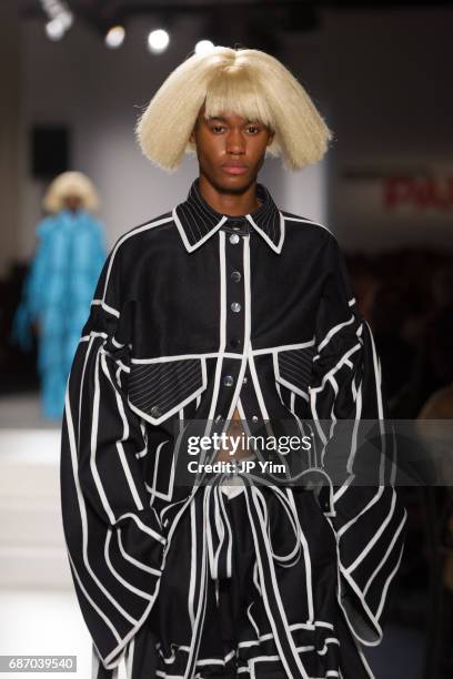 Model walks the runway during the 69th Annual Parsons Benefit at Pier 60 on May 22, 2017 in New York City.