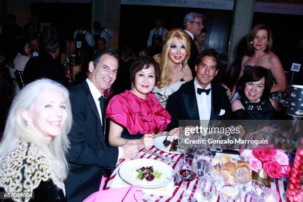 Ruth Schlossberg, Allan Pollack, Yue-Sai Kan, Elizabeth Segerstrom, Alvaro de Marichalar and Debra Gunn Downing during the Elizabeth Segerstrom...