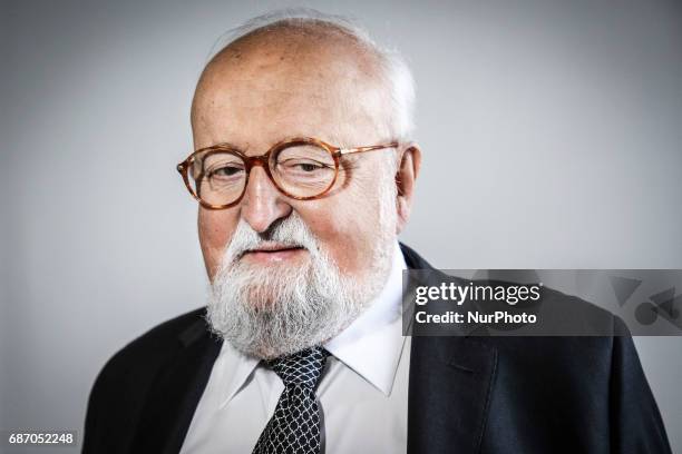 Polish world famous composer and conductor Krzysztof Penderecki during award ceremony at the Wawel Castle in Krakow, Poland on 22 May, 2017....