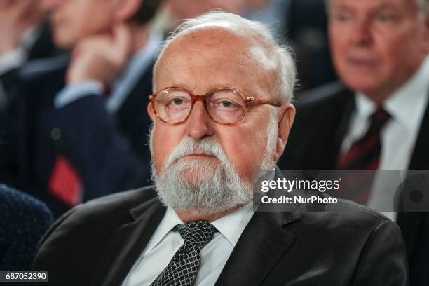 Polish world famous composer and conductor Krzysztof Penderecki during award ceremony at the Wawel Castle in Krakow, Poland on 22 May, 2017....