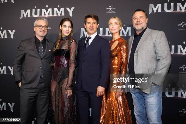 Alex Kurtzman, Sofia Boutella, Tom Cruise, Annabelle Wallis and Russell Crowe arrives ahead of The Mummy Australian Premiere at State Theatre on May...