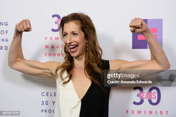 Actress Alysia Reiner arrives at the Feminist Majority Foundation 30th Anniversary Celebration at the Directors Guild Of America on May 22, 2017 in...