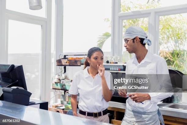 we have no customers today, what do we do? - overworked waitress stock pictures, royalty-free photos & images
