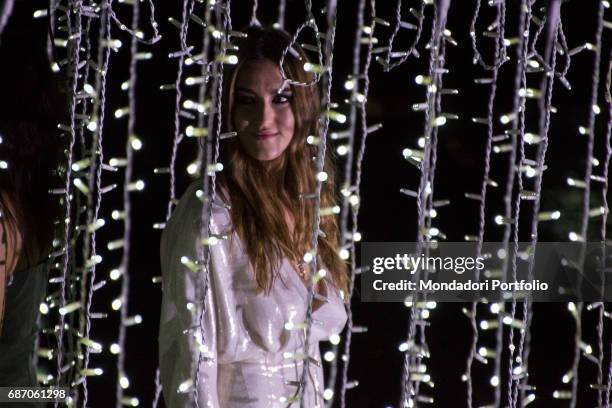 Singer Gaia Gozzi performing at the final live show of series 10 of X Factor at Mediolanum Forum of Assago. Assago, Italy. 15th December 2016