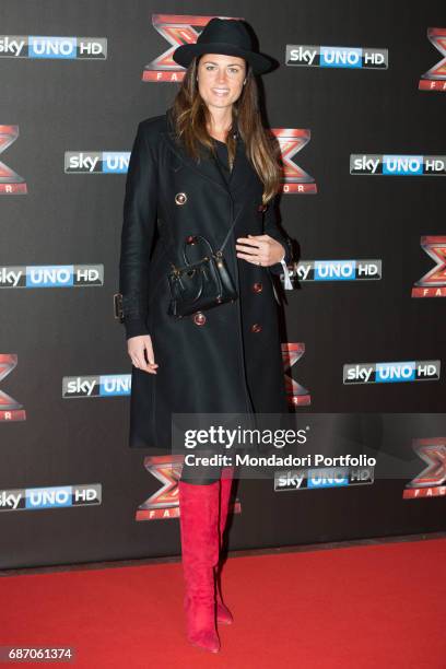 Hostess and actress Daniela Ferolla at the final live show of series 10 of X Factor at Mediolanum Forum of Assago. Assago, Italy. 15th December 2016