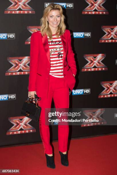 Showgirl Federica Fontana at the final live show of series 10 of X Factor at Mediolanum Forum of Assago. Assago, Italy. 15th December 2016