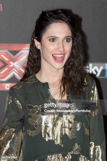 Actress and singer Lodovica Comello at the final live show of series 10 of X Factor at Mediolanum Forum of Assago. Assago, Italy. 15th December 2016