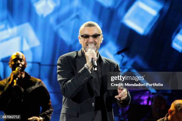 Singer George Michael in concert at the Verona Arena. Verona, Italy. 14th September 2011