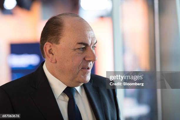 Axel Weber, chairman of UBS Group AG, looks on ahead of a Bloomberg Television interview in Berlin, Germany, on Tuesday, May 23, 2017. Growth in...