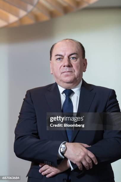 Axel Weber, chairman of UBS Group AG, poses for a photograph following a Bloomberg Television interview in Berlin, Germany, on Tuesday, May 23, 2017....