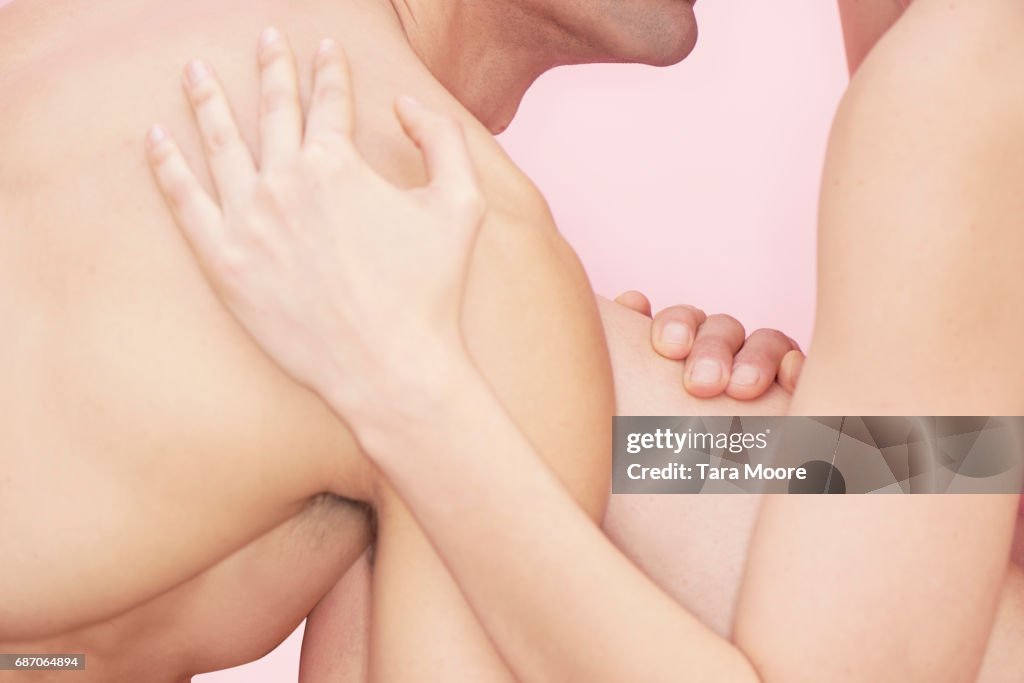 Man and woman in embrace