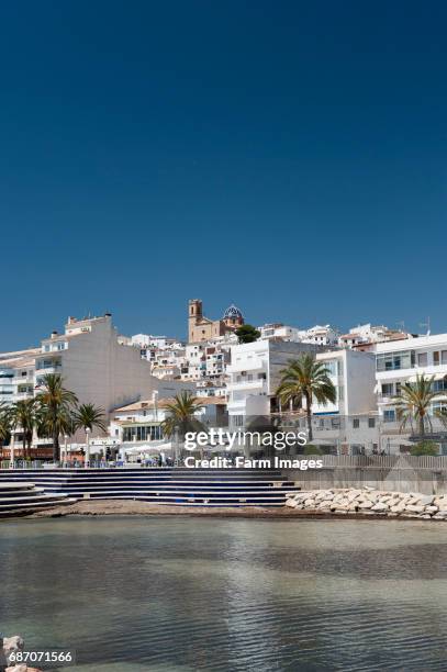 Old habour at Altea, looking back up the town towards the Church.