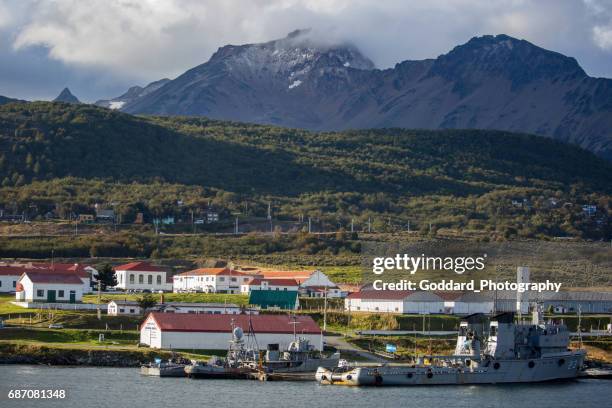 argentina: maritime museum and presidio in ushuaia - the presidio stock pictures, royalty-free photos & images