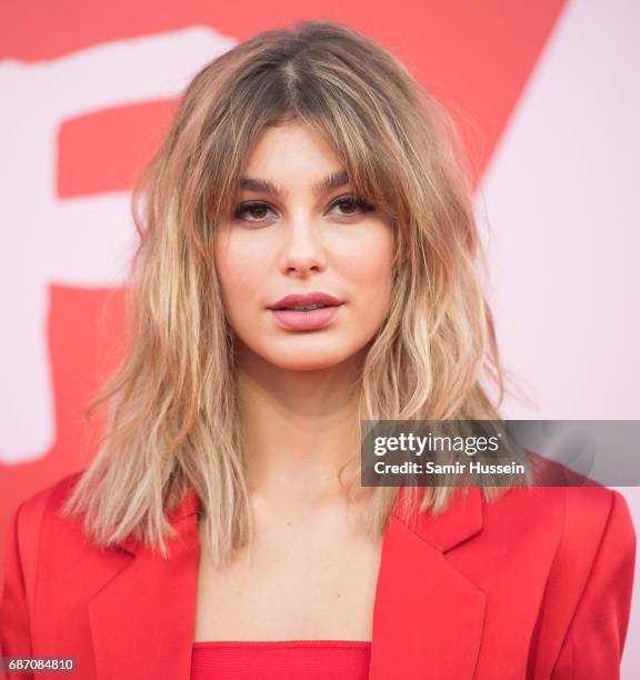 Camila Morrone attends the Fashion for Relief event during the 70th annual Cannes Film Festival at Aeroport Cannes Mandelieu on May 21, 2017 in...