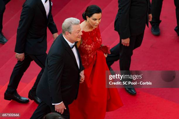 Al Gore and Elizabeth Keadle of 'An Inconvenient Truth' attend "The Killing Of A Sacred Deer" premiere during the 70th annual Cannes Film Festival at...
