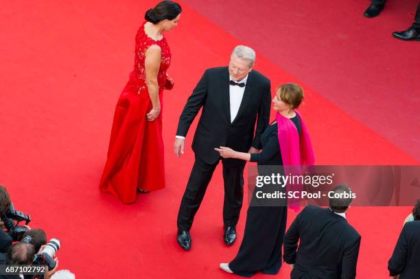 Al Gore, Segolene Royal and Elizabeth Keadle of 'An Inconvenient Truth' attend "The Killing Of A Sacred Deer" premiere during the 70th annual Cannes...
