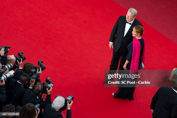 Al Gore and Segolene Royal of 'An Inconvenient Truth' attend "The Killing Of A Sacred Deer" premiere during the 70th annual Cannes Film Festival at...