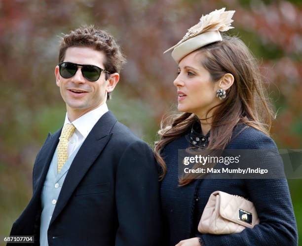 Sam Waley-Cohen and Annabel Waley-Cohen attend the wedding of Pippa Middleton and James Matthews at St Mark's Church on May 20, 2017 in Englefield...