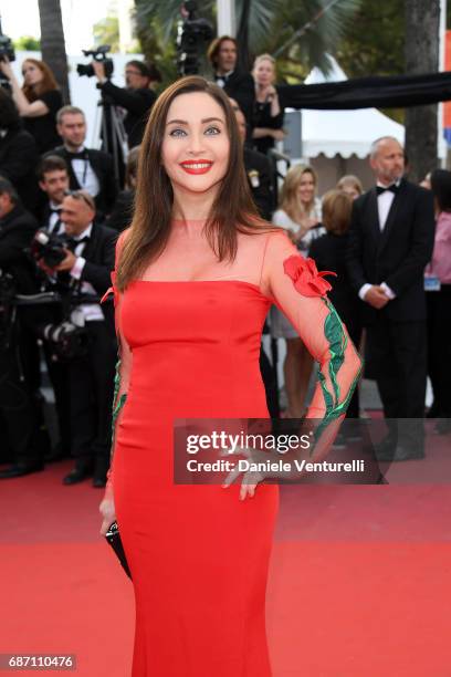 Isabella de Ligne La Tremoille attends the "The Meyerowitz Stories" screening during the 70th annual Cannes Film Festival at Palais des Festivals on...