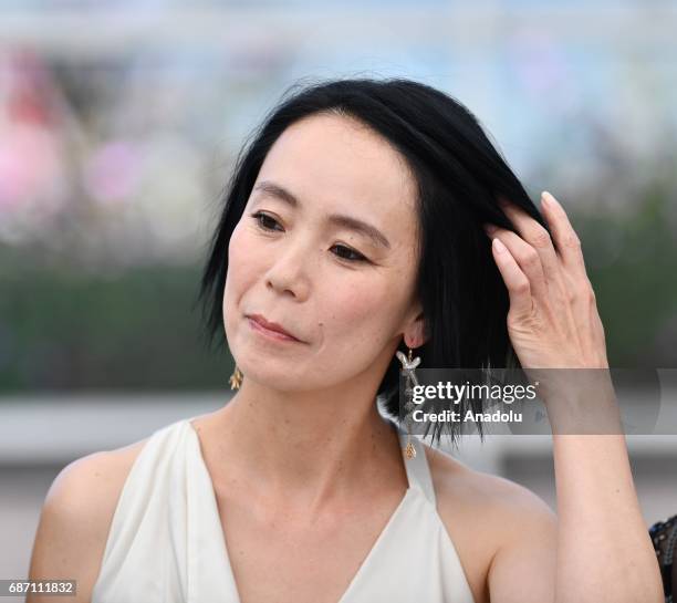 Japanese director Naomi Kawase poses during a photocall for the film Hikari in competition at the 70th annual Cannes Film Festival in Cannes, France...