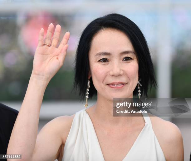 Japanese director Naomi Kawase poses during a photocall for the film Hikari in competition at the 70th annual Cannes Film Festival in Cannes, France...