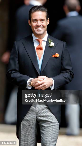 Spencer Matthews attends the wedding of Pippa Middleton and James Matthews at St Mark's Church on May 20, 2017 in Englefield Green, England.