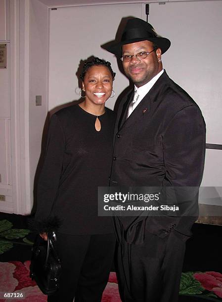 Producer Jimmy Jam poses with unidentified friend at the Rainbow/PUSH Coalitions Fourth Annual Awards Dinner at the Beverly Hilton Hotel December 11,...