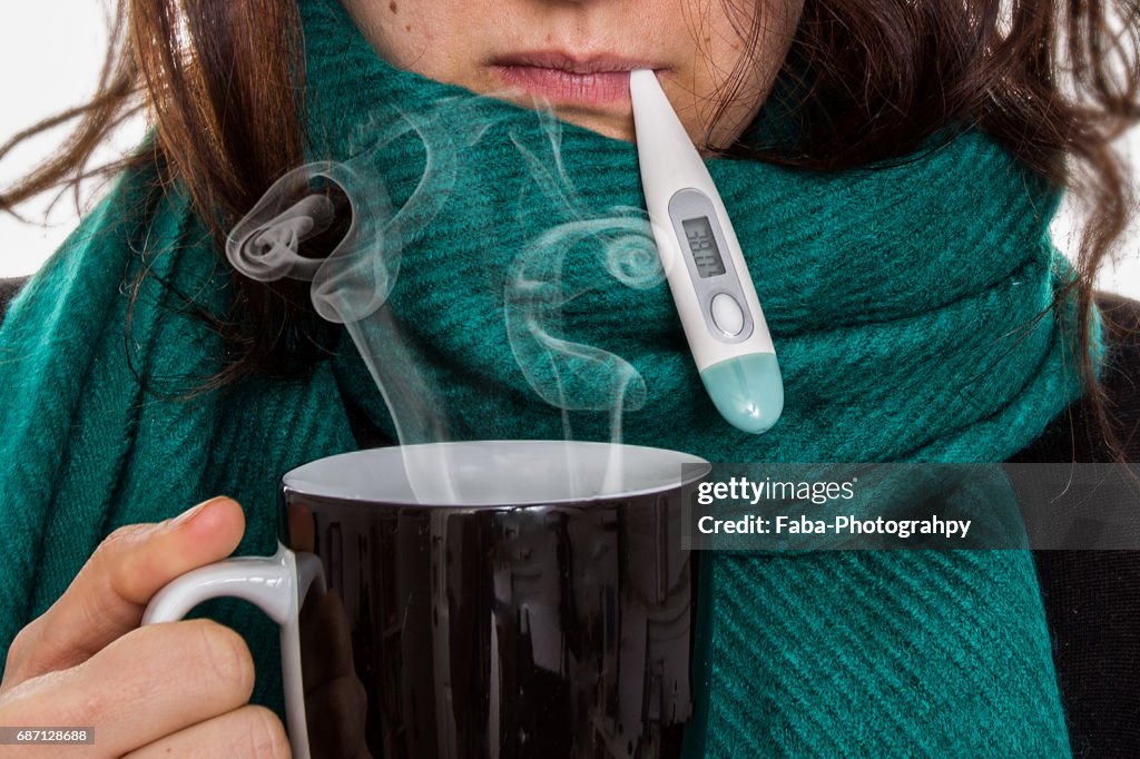 Woman Having A Cold