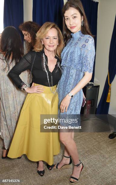 Caroline Scheufele, Artistic Director and Co-President of Chopard, and Kouka Webb attend a private lunch hosted by Colin & Livia Firth and Caroline...