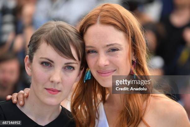 Director, Leonor Serraille and Laetitia Dosch pose during a photocall for the film Jeune Femme un certain regard at the 70th annual Cannes Film...