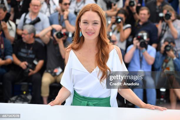 Laetitia Dosch poses during a photocall for the film Jeune Femme un certain regard at the 70th annual Cannes Film Festival in Cannes, France on May...