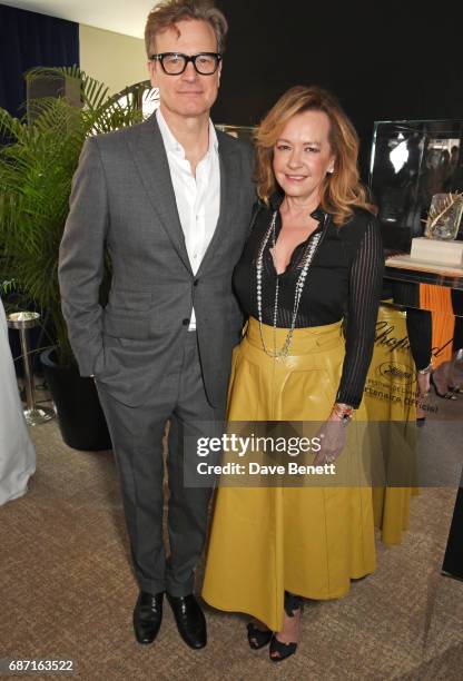 Colin Firth and Caroline Scheufele, Artistic Director and Co-President of Chopard, attend a private lunch hosted by Colin & Livia Firth and Caroline...