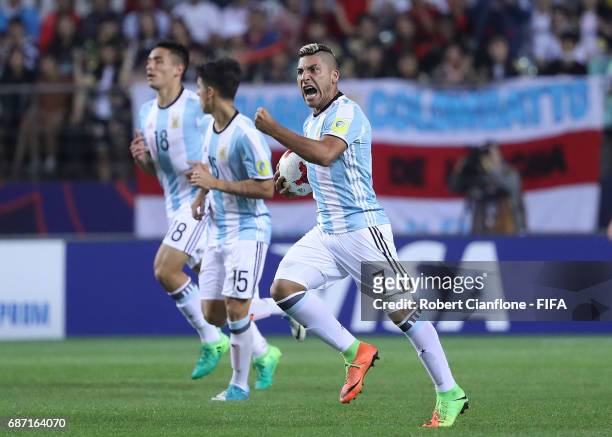Torres Marcelo of Argentina celebrates after scoring a goal during the FIFA U-20 World Cup Korea Republic 2017 group A match between Korea Republic...