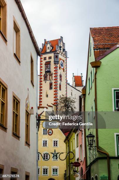 füssen - colore brillante stockfoto's en -beelden