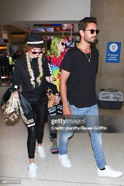 Scott Disick and Bella Thorne are seen at LAX on May 22, 2017 in Los Angeles, California.